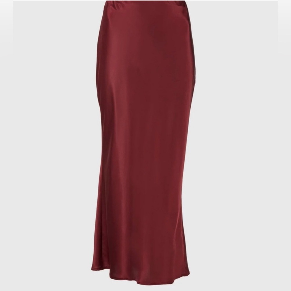 Zara Burgundy Slip Skirt